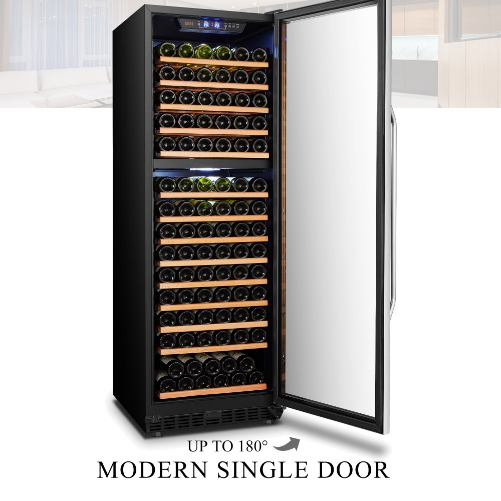 Wine fridge cabinet online dual zone